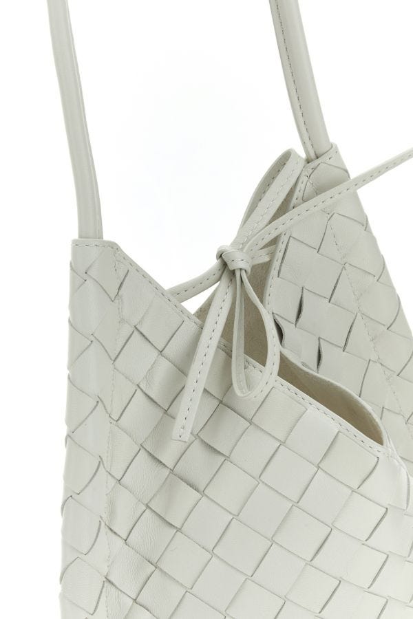 BOTTEGA VENETA | White nappa leather small Solstice shoulder bag