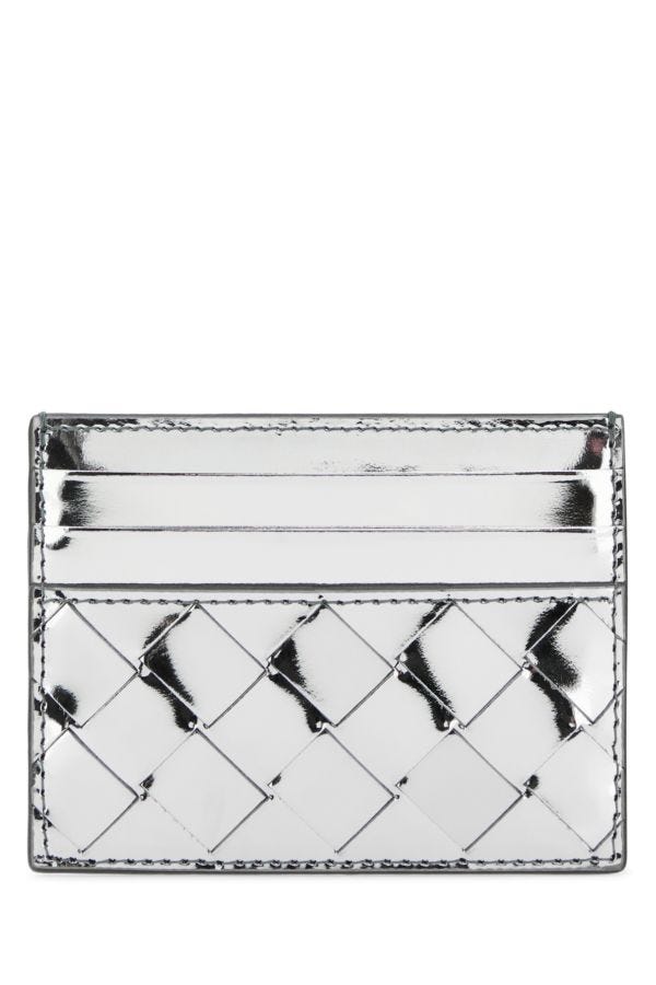 BOTTEGA VENETA | Silver leather card holder