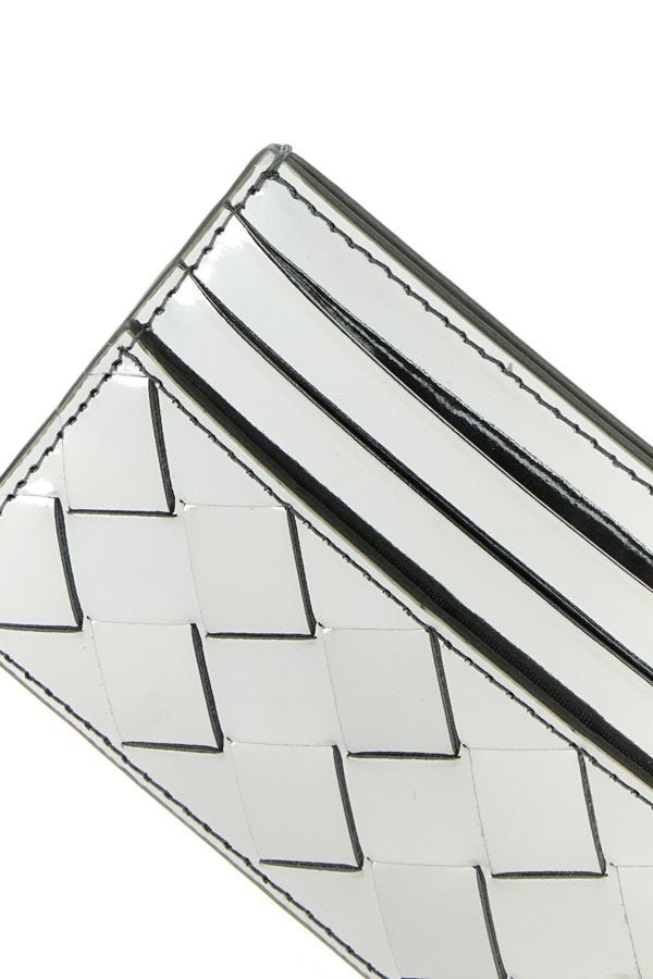 BOTTEGA VENETA | Silver leather card holder