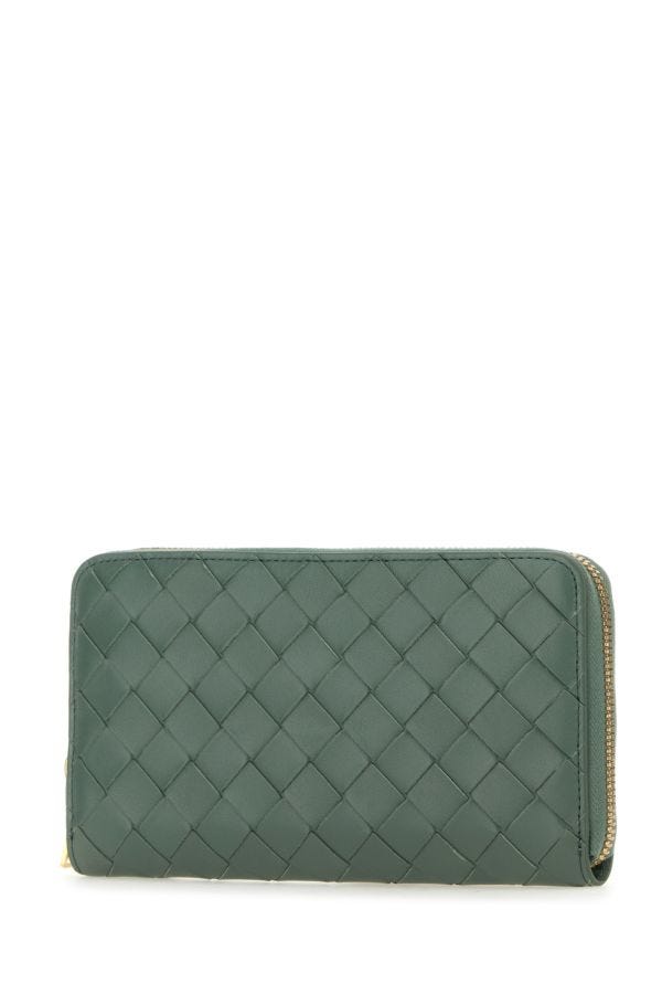 BOTTEGA VENETA | Sage green nappa leather Intrecciato wallet