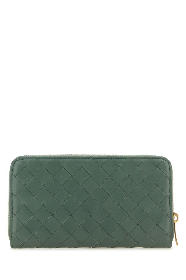 BOTTEGA VENETA | Sage green nappa leather Intrecciato wallet