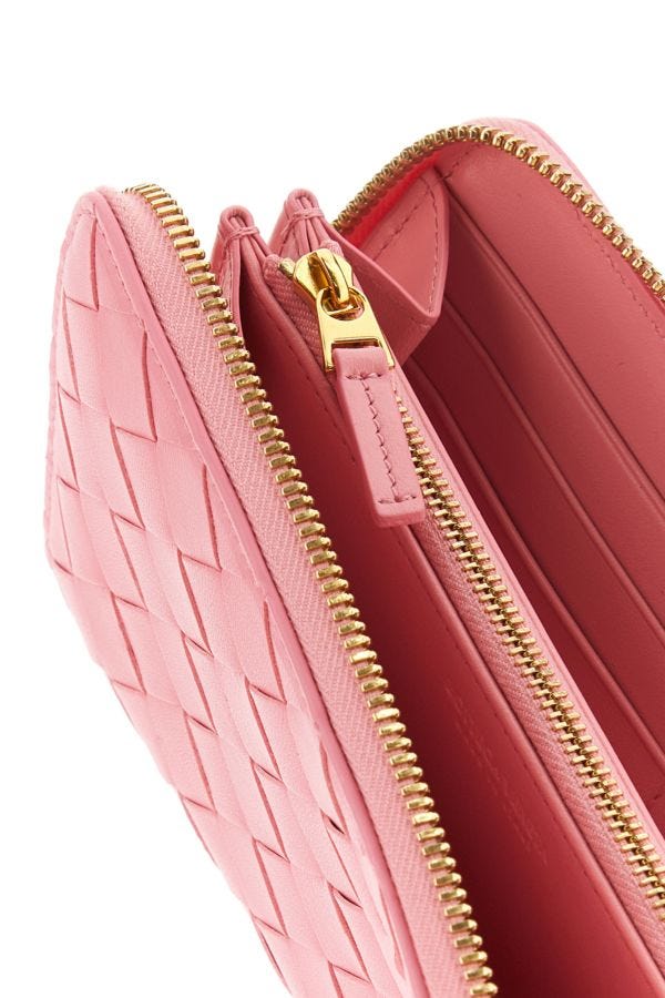 BOTTEGA VENETA | Pink nappa leather Intrecciato wallet