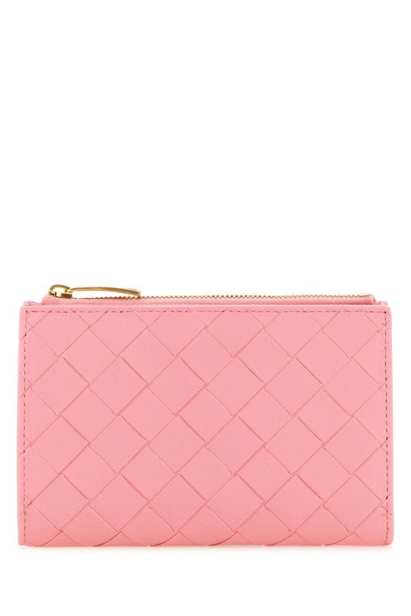 BOTTEGA VENETA | Pink nappa leather medium Intrecciato wallet