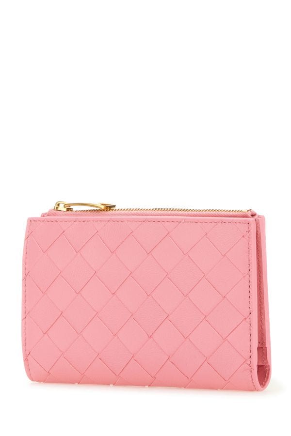 BOTTEGA VENETA | Pink nappa leather medium Intrecciato wallet