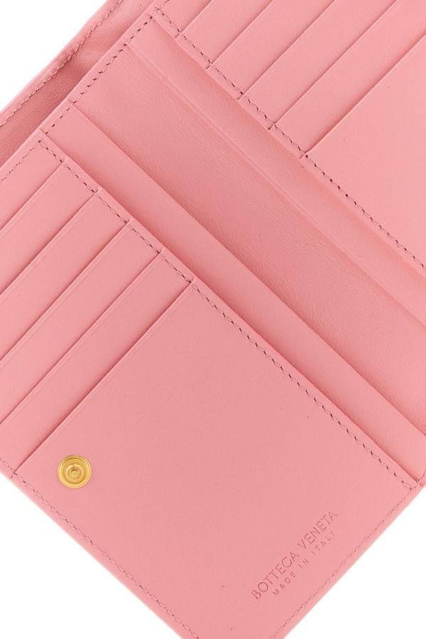 BOTTEGA VENETA | Pink nappa leather medium Intrecciato wallet