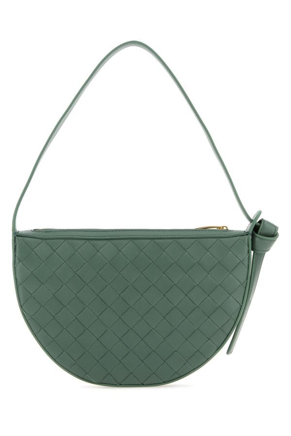 BOTTEGA VENETA | Sage green leather Mini Sunrise shoulder bag