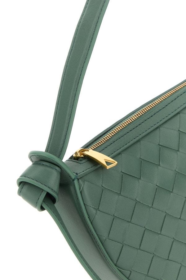 BOTTEGA VENETA | Sage green leather Mini Sunrise shoulder bag