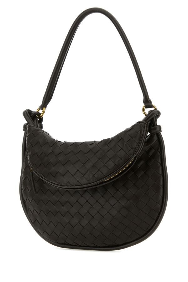 BOTTEGA VENETA | Dark brown leather medium Gemelli shoulder bag