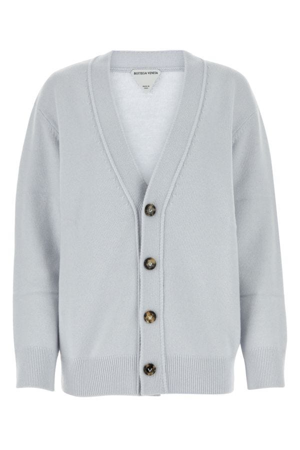 BOTTEGA VENETA | Powder blue stretch cashmere blend cardigan