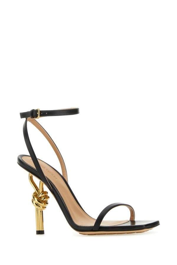 BOTTEGA VENETA | Black nappa leather Knot sandals