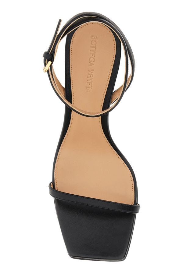 BOTTEGA VENETA | Black nappa leather Knot sandals