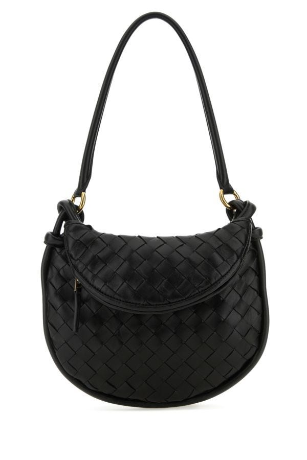 BOTTEGA VENETA | Black leather small Gemelli shoulder bag