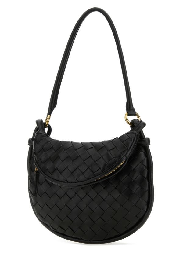 BOTTEGA VENETA | Black leather small Gemelli shoulder bag