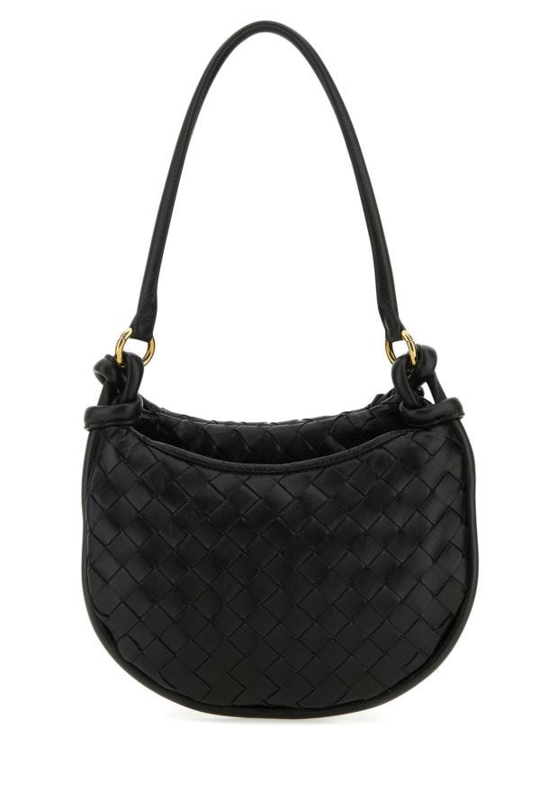 BOTTEGA VENETA | Black leather small Gemelli shoulder bag