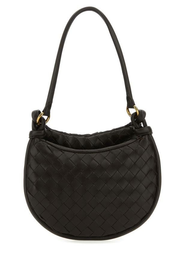 BOTTEGA VENETA | Dark brown leather small Gemelli shoulder bag