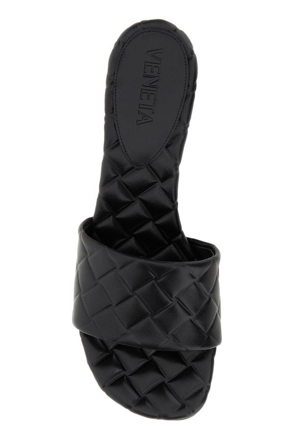 BOTTEGA VENETA | Black nappa leather Amy mules