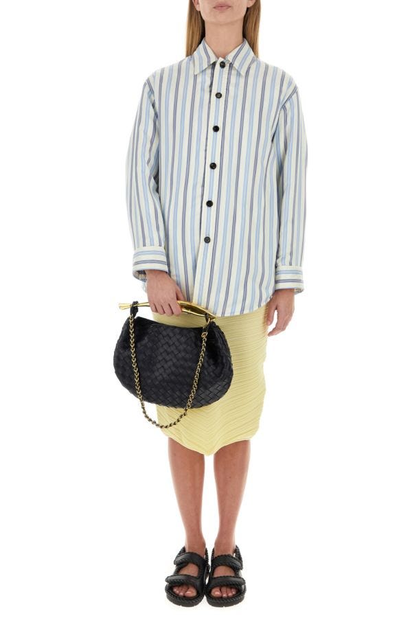 BOTTEGA VENETA | Embroidered silk oversize padded shirt