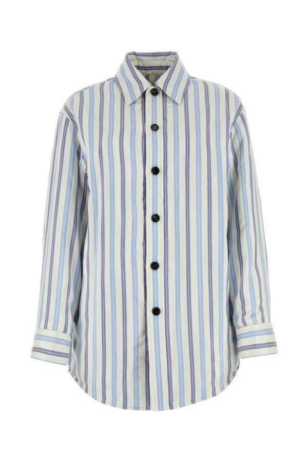 BOTTEGA VENETA | Embroidered silk oversize padded shirt