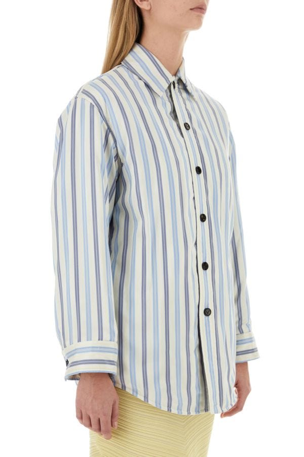 BOTTEGA VENETA | Embroidered silk oversize padded shirt