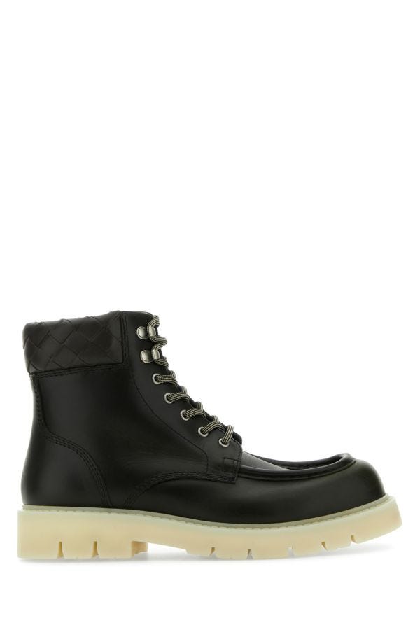 BOTTEGA VENETA | Two-tone leather Haddock ankle boots