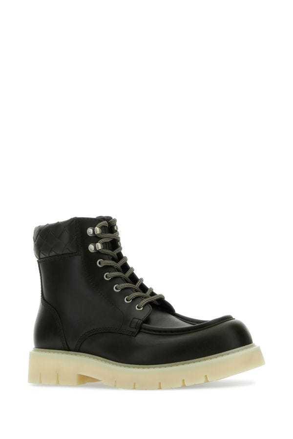 BOTTEGA VENETA | Two-tone leather Haddock ankle boots