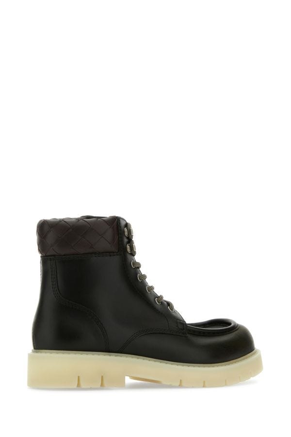 BOTTEGA VENETA | Two-tone leather Haddock ankle boots