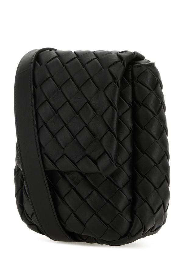 BOTTEGA VENETA | Black leather mini Vertical Cobble crossbody bag