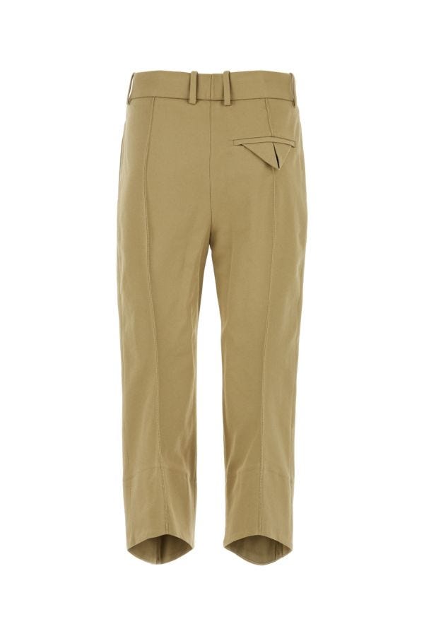 BOTTEGA VENETA | Beige cotton cropped cut pant