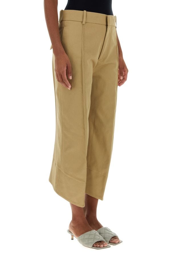 BOTTEGA VENETA | Beige cotton cropped cut pant
