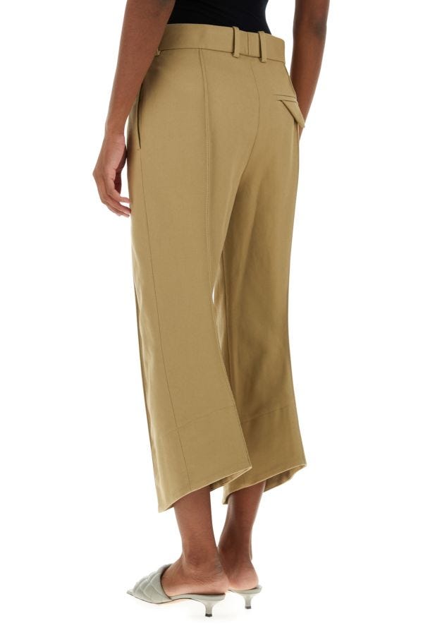 BOTTEGA VENETA | Beige cotton cropped cut pant