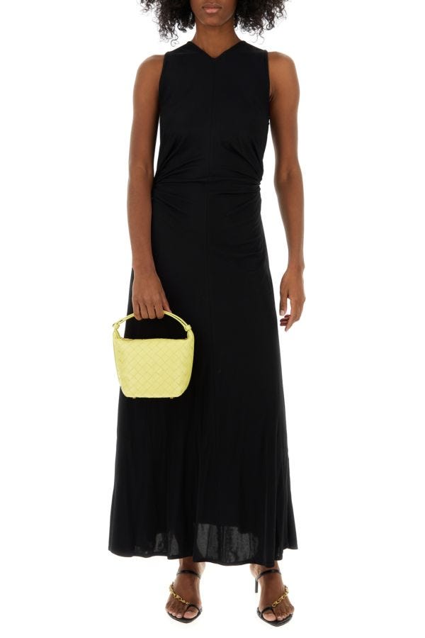 BOTTEGA VENETA | Black jersey long dress