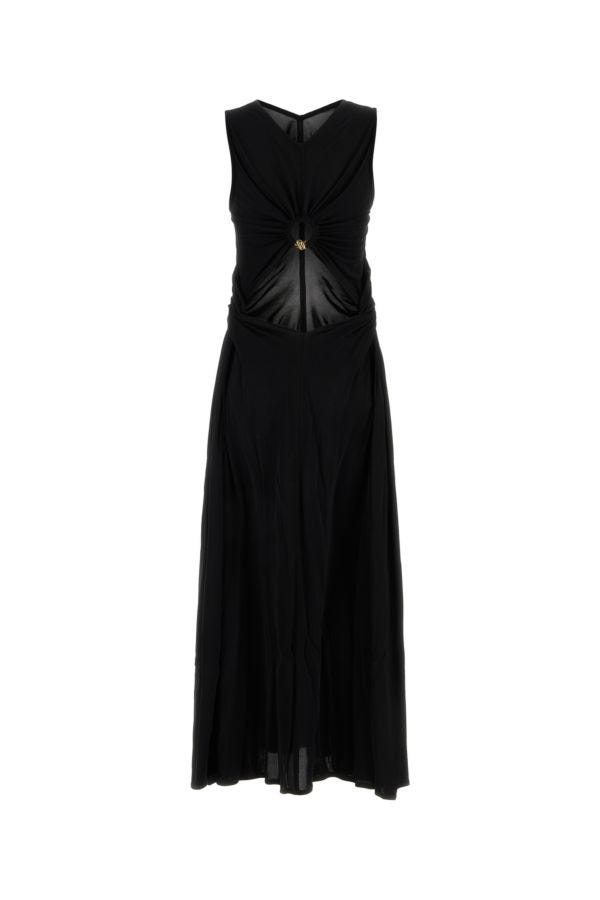 BOTTEGA VENETA | Black jersey long dress