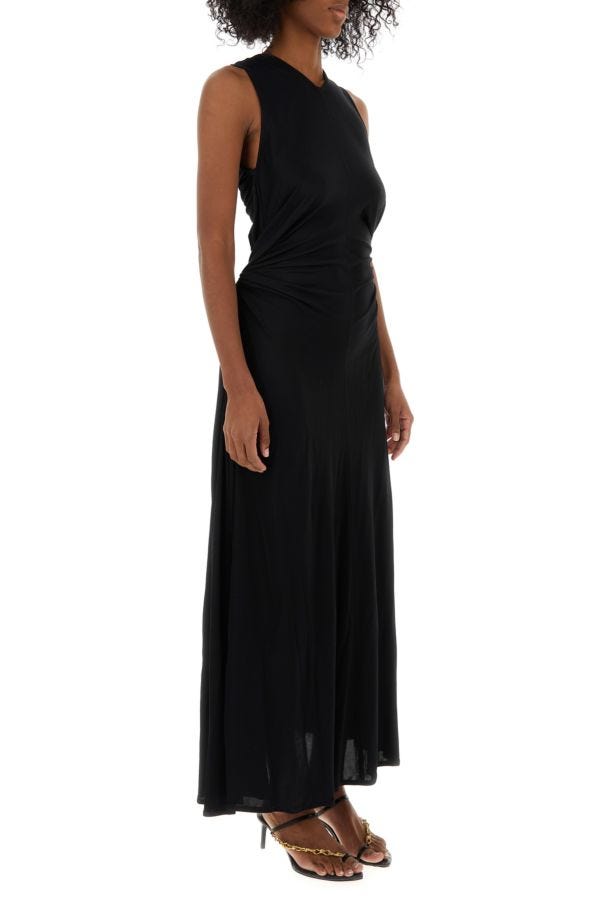BOTTEGA VENETA | Black jersey long dress