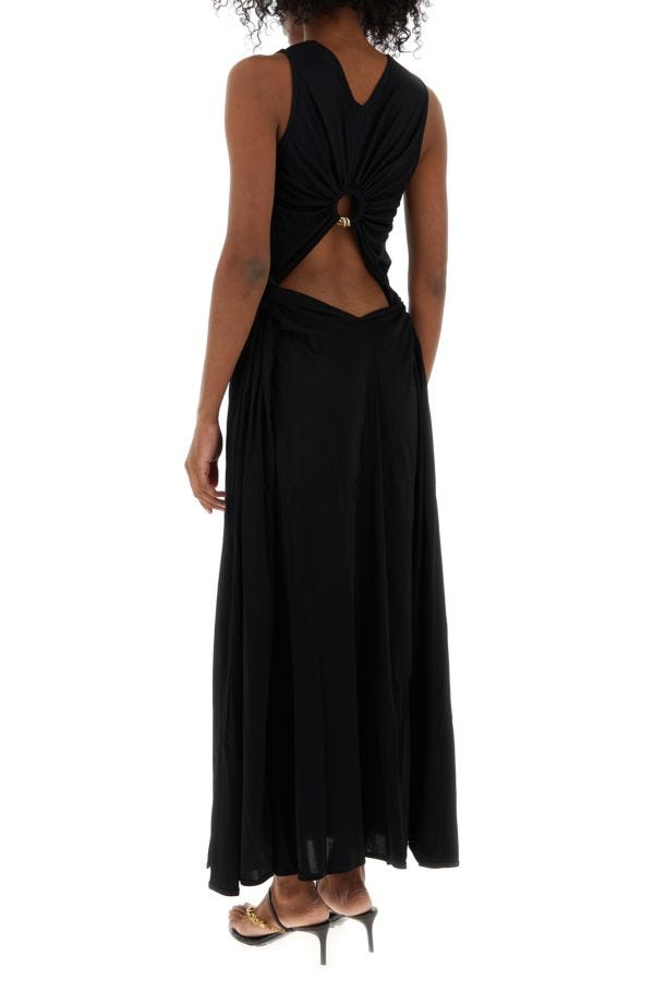 BOTTEGA VENETA | Black jersey long dress