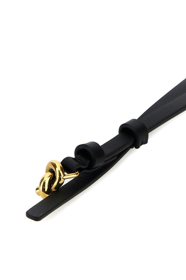 BOTTEGA VENETA | Black leather small Knot belt