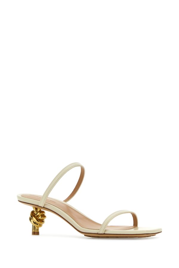 BOTTEGA VENETA | Ivory leather Knot mules