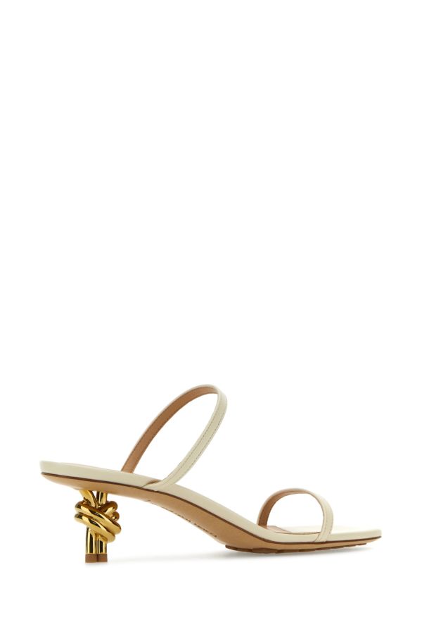 BOTTEGA VENETA | Ivory leather Knot mules