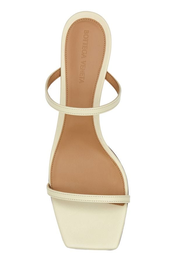BOTTEGA VENETA | Ivory leather Knot mules