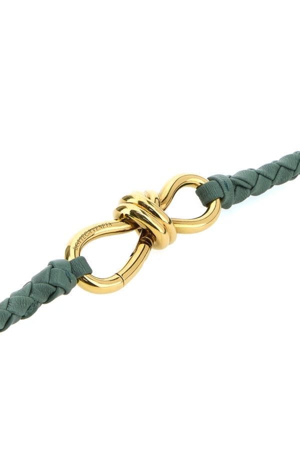 BOTTEGA VENETA | Sage green leather Andiamo belt
