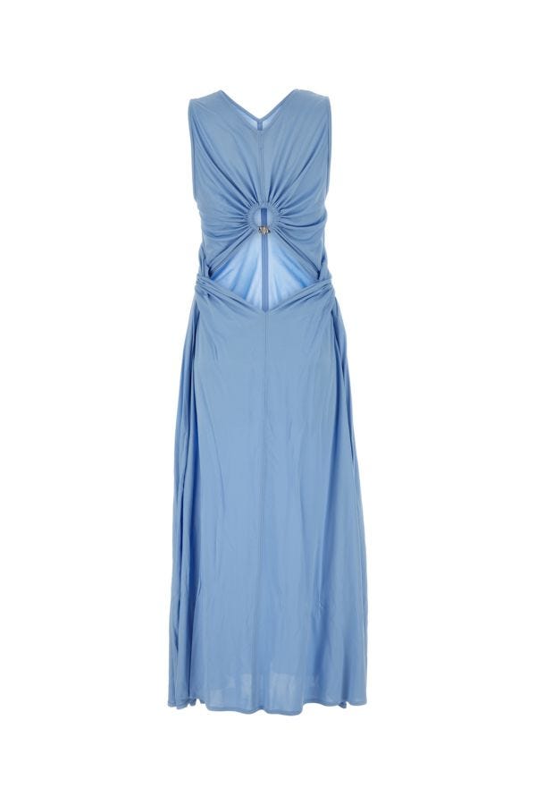 BOTTEGA VENETA | Light blue jersey long dress