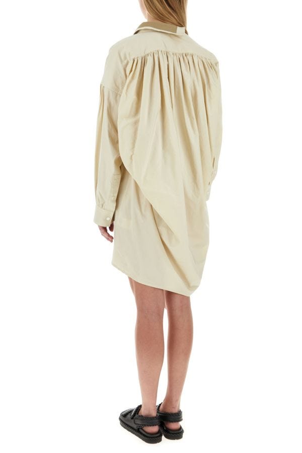 BOTTEGA VENETA | Sand cotton blend shirt dress