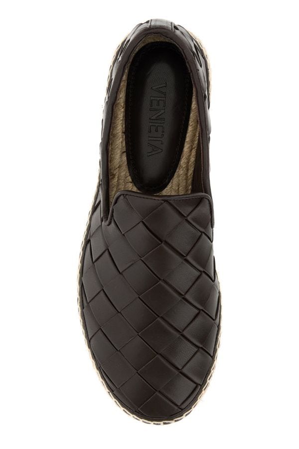 BOTTEGA VENETA | Chocolate leather Jack espadrillas