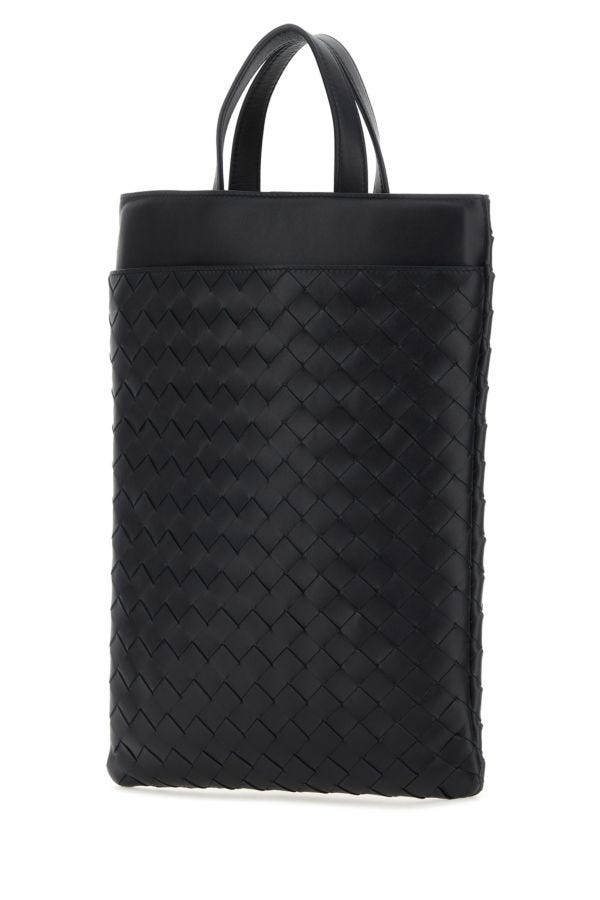 BOTTEGA VENETA | Midnight blue leather Intrecciato laptop case