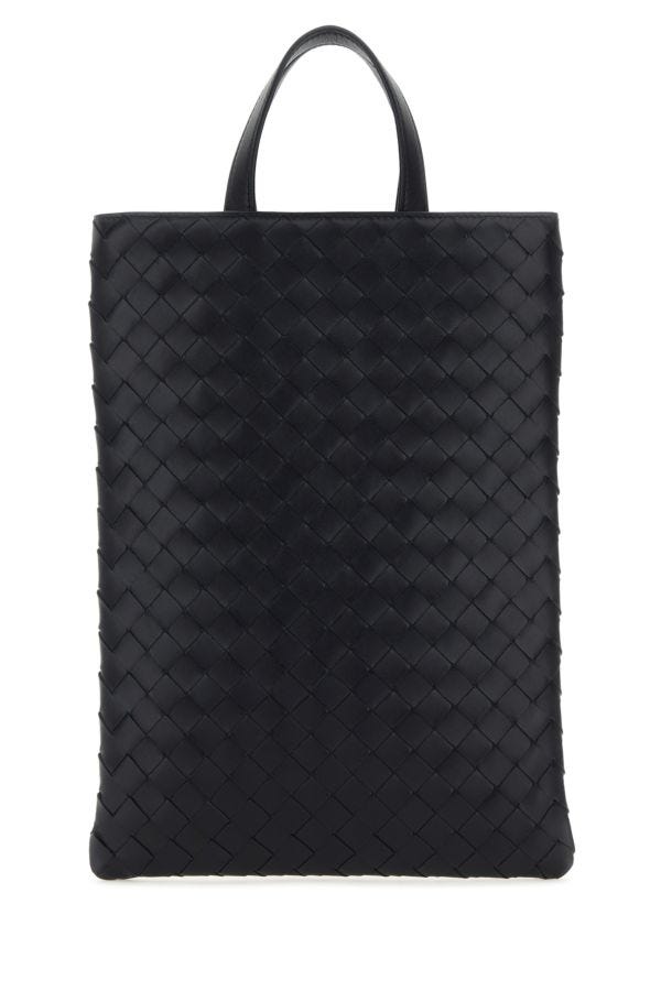 BOTTEGA VENETA | Midnight blue leather Intrecciato laptop case