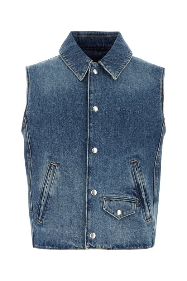 GIVENCHY | Denim sleeveless jacket