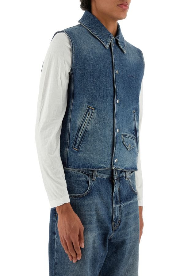 GIVENCHY | Denim sleeveless jacket