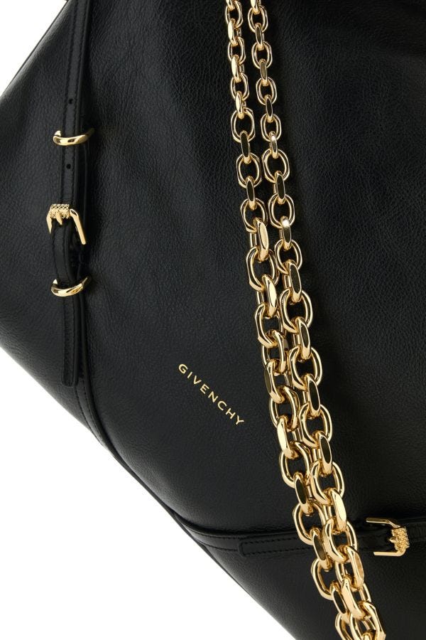 GIVENCHY | Black leather Voyou Chain shoulder bag