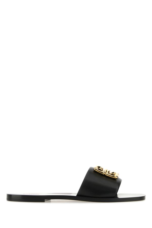 GIVENCHY | Black leather 4G Baroque slippers