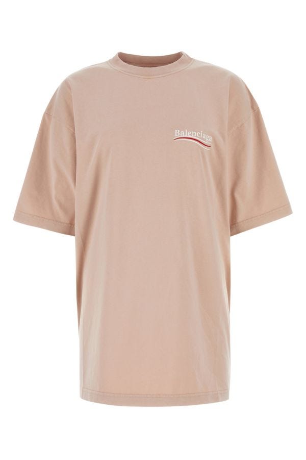 BALENCIAGA | Powder pink cotton oversize t-shirt