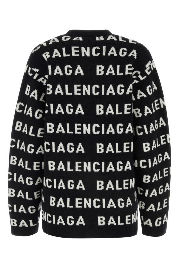 BALENCIAGA | Embroidered wool blend cardigan